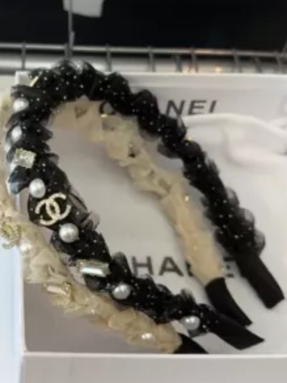 Chanel latest small fragrant popular hair bands classic logo head-hoop